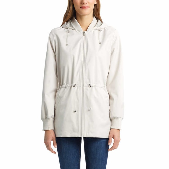 Bernardo Ladies' Ruffle Hem Jacket Light Beige - Picture 3 of 6